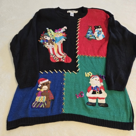 Paris Smith Christmas Sweater Medium Women's Vintage Knit - Picture 16 of 16